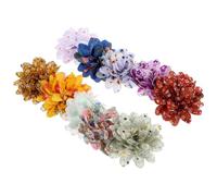 LALADEFIEE 10pcs Dog Collar with Flower Lace Charms Lightweight Photo Shoot Costume Decorative Pet Flower Bow Ties for Puppy and Cat Party Accessories Random Color