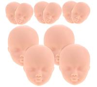 LALADEFIEE 10Pcs Doll Heads for Makeup Practice DIY Crafts Smooth Doll Parts for Creative Projects for Boy Girl Home Decoration