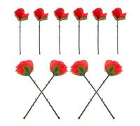 LALADEFIEE 10pcs Foldable Rose Tricks Flower for Stage Bar Party Performances Use Silk Appearing Flower Prop with Versatile Rose Shapes for Close-up