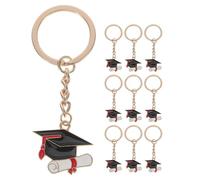 LALADEFIEE 10pcs Graduation Gifts Graduation Present Keychain with Unique Metal Design Keychain for Class of 2025 and Party Favors for College Students Random Color