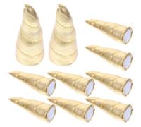 LALADEFIEE 10Pcs Handmade Unicorn Horn Hair Accessories DIY Horn Decor 9Cm Gold Compact Costume Hair Supply for Dress-Up and Crafting Random Color Random Color