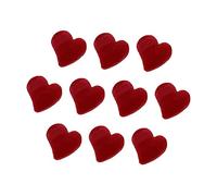 LALADEFIEE 10pcs Heart Shape Hair Claw Clip Mini Flocking Hair Jaw Clip Small Claw Clamp for Girls Accessories Styling Diy Tools
