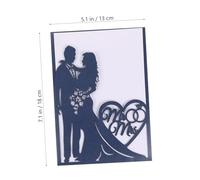 LALADEFIEE 10Pcs Hollow-Out Wedding Invitation Paper Card Sleeves in Blue for Wedding Ceremony and Anniversary