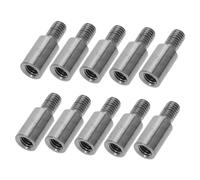 LALADEFIEE 10pcs Joystick Adapter Kit for Gaming Joystick Extender Silver Iron Silver Plated Material with 1.5cm Length Increase and Easy Installation for Fighting Games Players