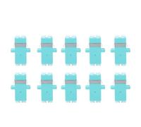 LALADEFIEE 10pcs Lc to Lc Fiber Optic Adapters Duplex Converter with High Stability and Locking Connectors for Fiber Optical Communication System, Plastic Material