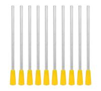 LALADEFIEE 10Pcs Metal Triangle Rhythm Hammers with Iron Mallets - Outdoor Chime Bell Beaters for Dinner Bells, Percussion Sticks for Classroom, School, and Early Music Education