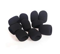 LALADEFIEE 10pcs Microphone Windscreen Cover Replacement Microphone Cushions for Headset Cover Protects from Dust and Wind Noise for Studio Recording and Live Streaming