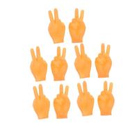 LALADEFIEE 10pcs Mini Hands Cat Portable Interactive Pet Finger Gloves for Kitten Teasing and Play Lightweight Creative PVC Props for Indoor Fun and Dexterous Exercise