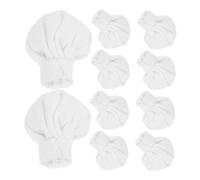 LALADEFIEE 10pcs Miniature Cloth Chef Hats for Dolls DIY Crafting Adorable Mini Imitation Hats for Dollhouse Decorations and Creative Miniature Scenes