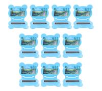 LALADEFIEE 10pcs Miniature Dollhouse Laptops Set, Foldable Blue Mini Computers, Realistic Doll Office Pretend Laptop Accessories for Dollhouse Décor and ’ Role Play