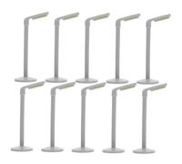 LALADEFIEE 10pcs Miniature Village Street Lamps Realistic Micro Landscape Lighting for Dollhouses Railway Models and Fairy Gardens Educational for Learn Traffic Rules and Enhance Model Scenes