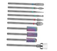 LALADEFIEE 10pcs Nail Grinding Heads Manicure Drill Bits for Nail Polishing Machine Tools for French Manicure Kit and Pedicure for Feet