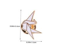 LALADEFIEE 10pcs Origami Crane Brooch Pins Lightweight Metal Cartoon Badges for Women Clothing Backpacks Jackets Accessories Creative Fashion Decoration