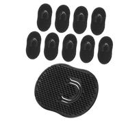 LALADEFIEE 10pcs Palm Combs for Men Shampoo Massage Comb Massage Men's Hair Wash Portable Pocket Hair Brush Brush for Men Black