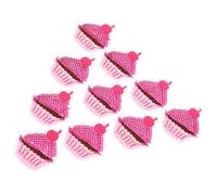LALADEFIEE 10pcs Pink Sequin Ice Cream Cupcake Embroidered Iron-on Cloth Patches for DIY Sewing Crafts, Costume Applique Decals for ’ Clothing Accessories