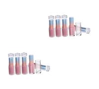 LALADEFIEE 10pcs Refillable Lipstick Containers Lip Balm Tubes Gradient Transparent Cosmetic Storage for Lipstick and Gloss for Travel and Daily Use