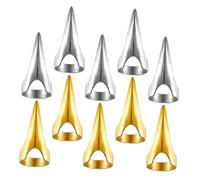LALADEFIEE 10pcs Retro Punk Gothic Nail Finger Cosplay Claws Metal Finger Rings for Hair Braiding Stylish Sectioning Tool for Home Salon Use