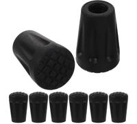 LALADEFIEE 10pcs Rubber Hiking Pole Tip Replacement for Crutches and Walking Sticks, Anti-slip and Increase Friction, Easy Assembly Sturdy Wear-resistant Material for Outdoor Activities