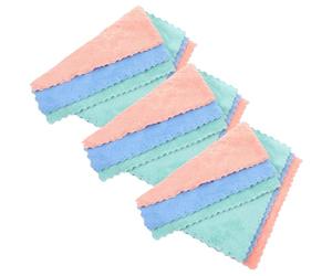 LALADEFIEE 10pcs Soft Microfiber Makeup Remover Towels High-density Coral Fleece Washcloths for Face Cleansing Home and Travel Use Reusable Machine Washable Absorbent and Gentle