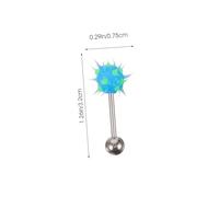 LALADEFIEE 10pcs Surgical Tongue Piercing Jewelry Creative Body Piercing Decor with Soft Ball Ends and Comfortable for Parties Performances Street Photography Random Color