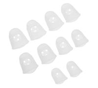 LALADEFIEE 10pcs Transparent Kalimba Finger Sleeve Covers Thumb Protectors Silicone Anti-slip Fingertip Guards for Guitar and Thumb Piano Players Wear-resistant Cut Protection