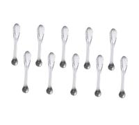 LALADEFIEE 10pcs Transparent Makeup Spatula for Face Cream Eye Cream Applicators Cosmetic Spoons for Skincare Sampling and Even Application Travel-friendly and Hygienic