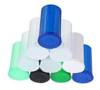 LALADEFIEE 10pcs Transparent Small Medication Storage Tubes with Flip Lids Sealed Containers for Pills Vitamins Supplements Compact Travel Pill Organizers Go Health Management Random Color