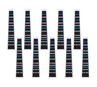 LALADEFIEE 10pcs Violin Fretboard Stickers for Beginners, Intonation Fingerboard Decals for 4/4 Size Violin, Musical Finger Position Labels for Children and Adults