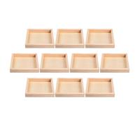 LALADEFIEE 10Pcs Wooden Puzzle Tray Serving Platter Large Capacity Block Organizer for Jigsaw Puzzle Assembly and Sundries Storage Craft Accessory