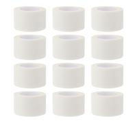 LALADEFIEE 12 Rolls Non-Woven Fabric Tape White Breathable Pressure Tape Stretchable Can Be Cut to Length for First Aid and Tubing Fixing
