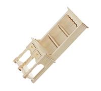 LALADEFIEE 12 Scale Mini Cabinet with Two-door Drawers Small Wooden Storage Cupboard for Dollhouse Decor and Tiny House Display