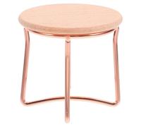 LALADEFIEE 12 Scale Mini End Table Tiny round Tea Table Metal Dollhouse Accessory for Living Room Bedroom Decor