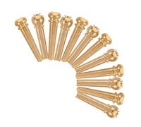 LALADEFIEE 12pcs Bridge Pegs Acoustic Guitar Practical Acoustic Guitar Accessories Replacement Golden