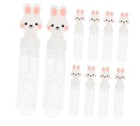 LALADEFIEE 12pcs Bunny Bubble Wands for Rabbit-shaped Bubble Makers Lightweight Party Favors for Birthdays Weddings Family Events Safe and Easy to Use