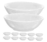 LALADEFIEE 12pcs Ceramic Dipping Bowls Pure Condiment Dishes for Sauces Sushi and Appetizers for BBQ Parties and Everyday Use