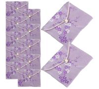 LALADEFIEE 12Pcs Chinese Style Satin Jewelry Bags Drawstring Pouches Medium Size Silk Cloth Bags for Wedding Party Wrapping and Necklace Earring Storage Random Color Random Color