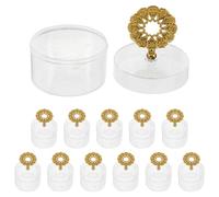 LALADEFIEE 12pcs Clear Wedding Favor Boxes with Gold Accents Small Transparent Candy Containers for Chocolate Macaron Brownie Treats Multipurpose Party Snack Packaging for Bridal Shower