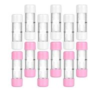 LALADEFIEE 12pcs Contact Lens Case Portable Storage Box Tight Seal Left Right Marked Eye Care Travel Case for Scleral Orthokeratology Lenses