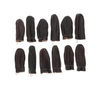 LALADEFIEE 12Pcs Cowhide Sewing Thimbles Finger Protectors Needlework Finger Cots for Embroidery Craft DIY Tools Lightweight and Comfortable Random Color Random Color