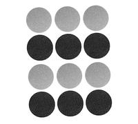 LALADEFIEE 12pcs Electronic Foot File Replacement Heads for Dead Skin Removal Safe Pedicure Supplies with White Black Grinding Stones Foot Callus Remover for Home and Salon Use
