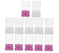 LALADEFIEE 12pcs Eyelash Storage Case False Lash Organizer Plastic Lash Boxes with Rosy and Silver Card Inserts for Makeup Artists and Personal Use