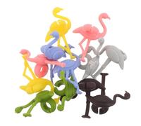 LALADEFIEE 12pcs Flamingo Silicone Wine Glass Markers Reusable Drink Identifiers for Holiday Parties Weddings Bbqs and Tropical Events Soft Flexible Wine Charms for Stemware and Cocktail