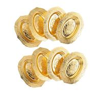 LALADEFIEE 12pcs Gold European-style Dessert Platter Reusable Elegant Serving Dishes for Weddings Parties Hotel Catering Decorative Pastry Server Trays for Snacks and Cake Presentation