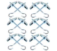 LALADEFIEE 12pcs Heavy Duty Carbon Steel Ceiling Wall Fixing Toggle Wing Hooks Screw-in Swag Hooks for Secure Hanging and Strong Load-Bearing Capacity