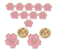 LALADEFIEE 12pcs Japanese Cherry Blossom Brooch Pin for Women Alloy Cartoon Pins with Secure Clasp Cute Enamel Dress Brooches for Clothes Bags Uniforms Stylish and Accessories