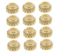 LALADEFIEE 12Pcs Metal Guitar Tuner Knobs Gears Hexagonal Head Button with 15-Tooth Configuration Quick String Tension Adjustments Reliable Grip Sleek Modern Style