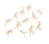 LALADEFIEE 12pcs Mini Dinosaur Fossilized Model Plastic Skeleton Figures for Educational Play Decoration Birthday Party Favors and Creative Learning