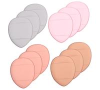 LALADEFIEE 12pcs Mini Foundation Powder Mixed Colors Soft Facial Makeup Sponges for Loose Face Powder Application Gentle Skin Suitable for All Skin Types