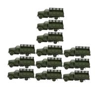 LALADEFIEE 12Pcs Mini Military Truck Model Playthings Sand Table for Boys Cognitive Development Creative Outdoor Fun