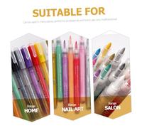 LALADEFIEE 12pcs Nail Art Pens Fine Tip Nail Painting DIY Pen for Gel Polish Drawing Flowers Lines for Professional and Home Use